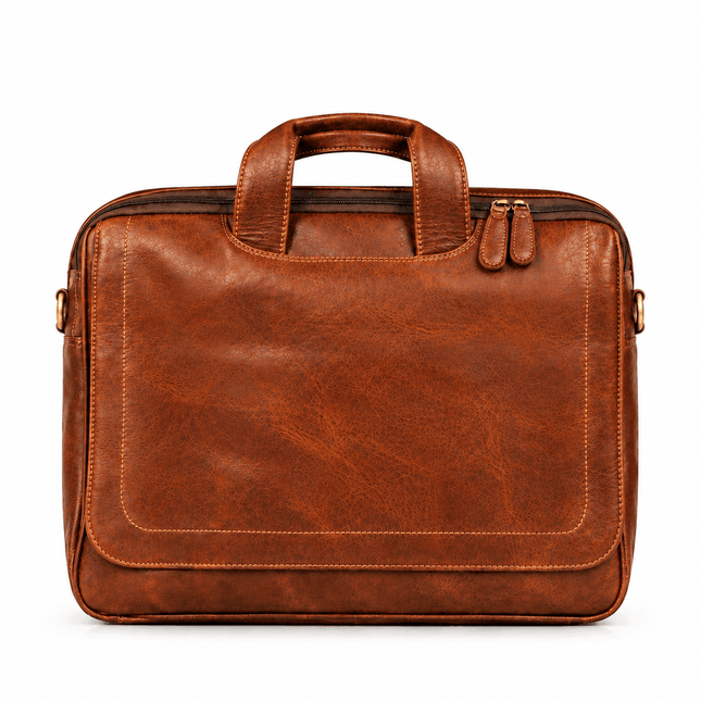 Brown Leather Briefcase for Men