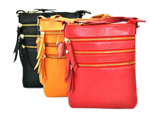 Genuine Leather Crossbody Bag | Multi-Pocket Leather Sling Bag (SN- 1007)