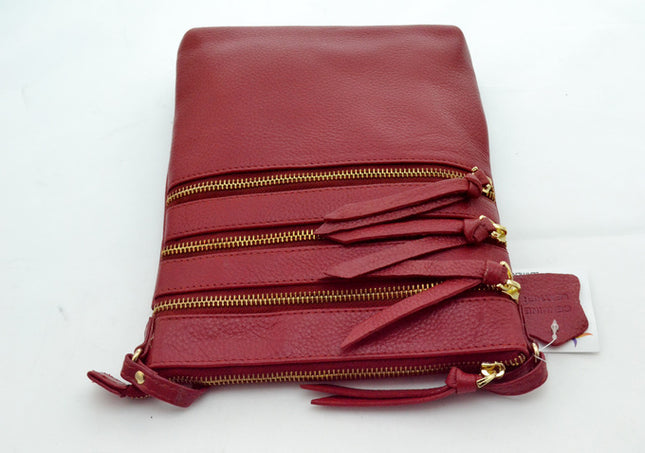 Genuine Leather Crossbody Bag | Multi-Pocket Leather Sling Bag (SN- 1007)