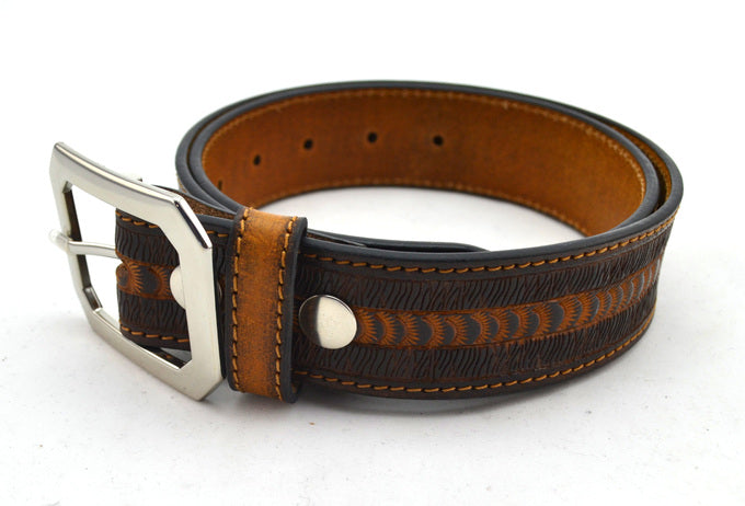 Tan/Brown Designer Belt (S-760)