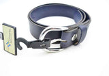 Navy Leather Belt (S-502)