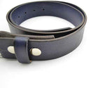 Navy Leather Belt (S-502)