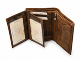 Men's Motorcycle Embossed Leather Wallet