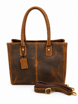 Hunter Leather Handbags  Rustic Brown Leather Tote Bag for Women