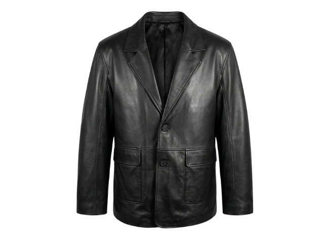 Men’s Blazer Style Leather Jacket 