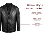 Men’s Blazer Style Leather Jacket 
