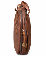 Rustic Brown Leather Messenger Bag
