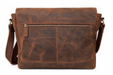 Rustic Brown Leather Messenger Bag