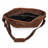 Rustic Brown Leather Messenger Bag