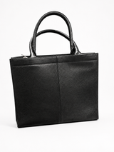 Black Leather Tote Bag for Women Sn-54