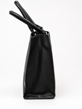 Black Leather Tote Bag for Women Sn-54