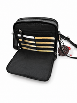Men's Black Leather Crossbody Bag