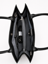 Black Leather Tote Bag for Women Sn-54