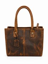 Hunter Leather Handbags  Rustic Brown Leather Tote Bag for Women