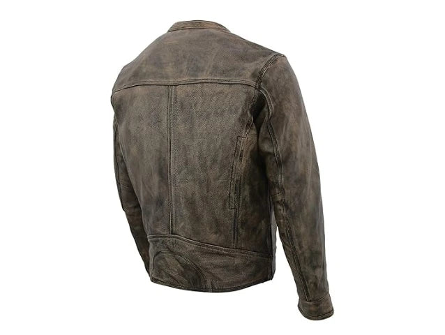 Men’s Brown Distressed Jacket w/ Venting
