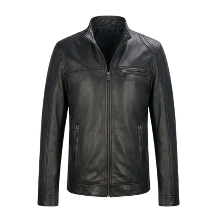 Men’s Premium Black Slim Fit Leather Jacket