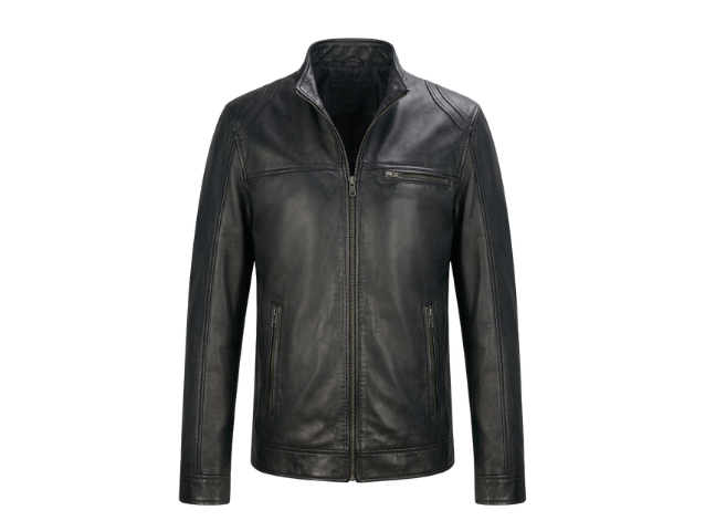 Men's Premium Black Slim Fit Leather Jacket S-888