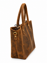 Hunter Leather Handbags  Rustic Brown Leather Tote Bag for Women