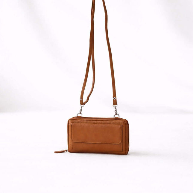Leather Wallet Sling Bag 