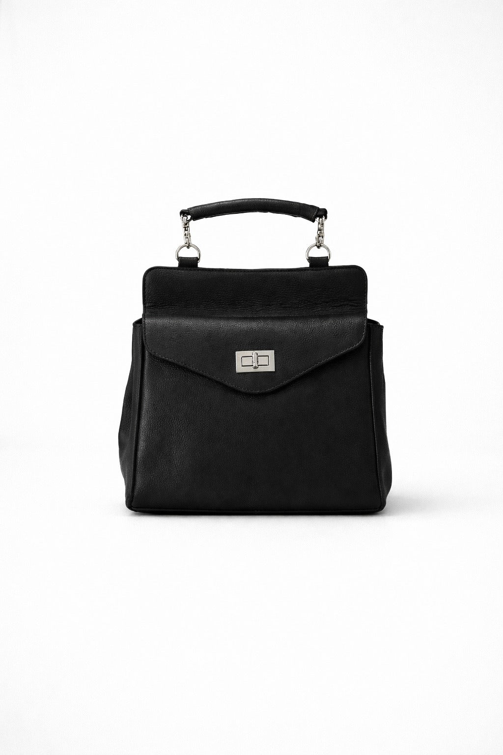 Leather Crossbody Bag (Black) (SN-337)