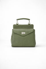 Leather Crossbody Bag (Olive) (SN-337)