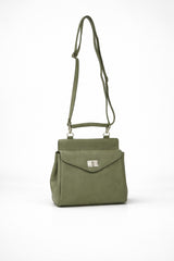 Leather Crossbody Bag (Olive) (SN-337)