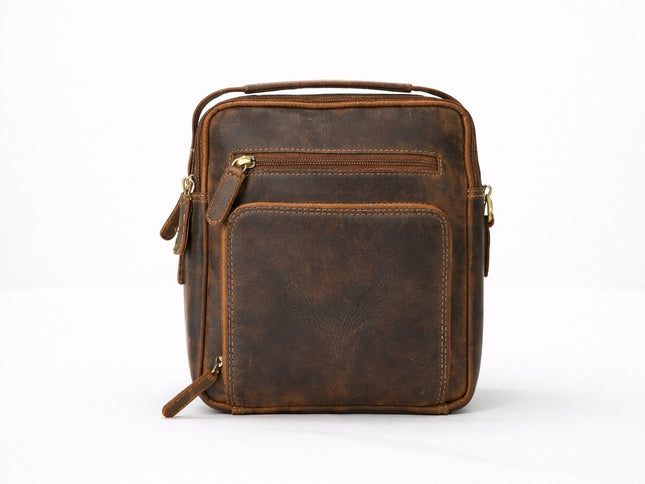 Vintage Leather Crossbody Bag (SN-323)