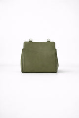 Leather Crossbody Bag (Olive) (SN-337)