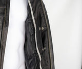 Plain Black Biker Jacket (S-1300)