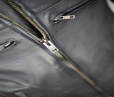 Plain Black Biker Jacket (S-1300)