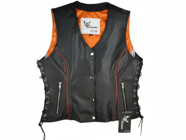 Black With Red Stripe Vest (S- 2400)