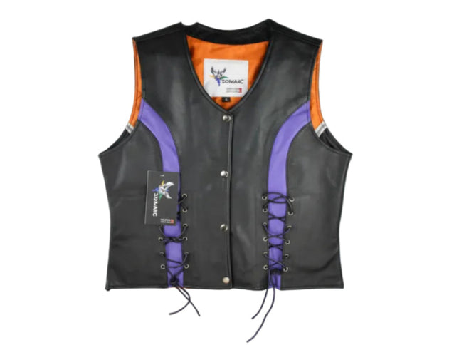 Black With Purple Stripe Vest (S- 2377)