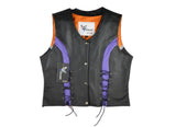 Black With Purple Stripe Vest (S- 2377)