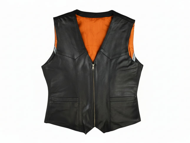Black Zipper Vest (S- 1901 W)