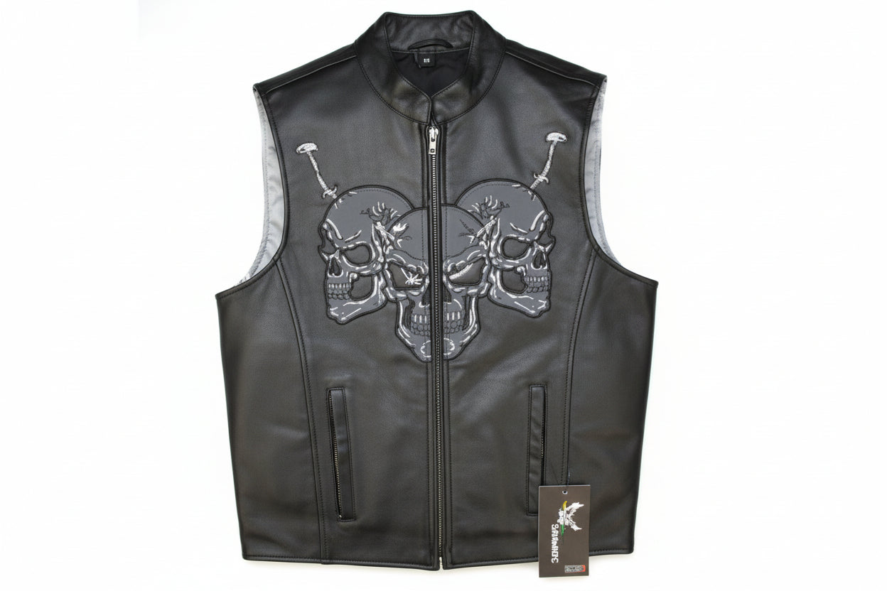 Skull Black Vest (S- 2300)