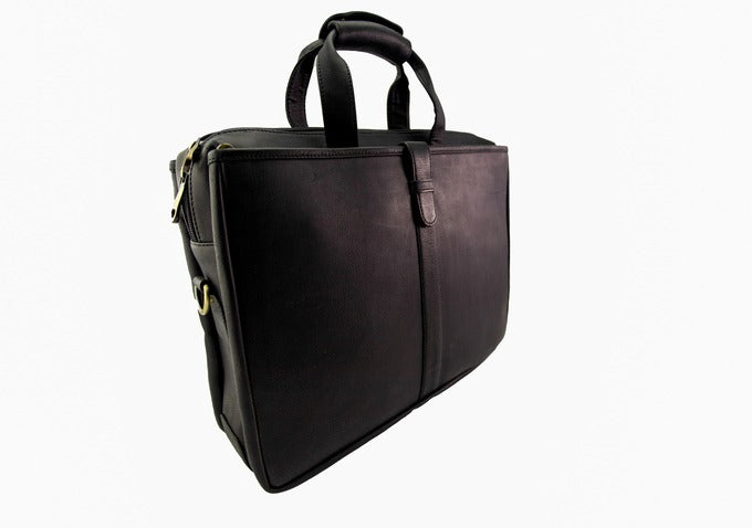 Black Laptop Leather Bag (S- 540)