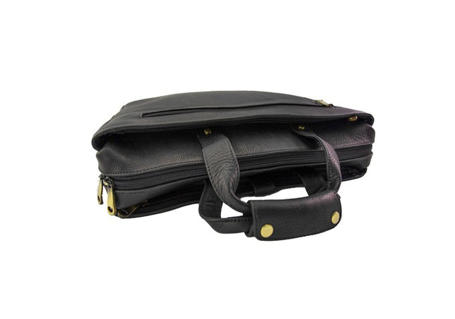 Black Laptop Leather Bag