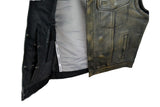 Distress Brown Vest (S-2222)