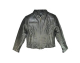 Ladies Black Collar Leather Jacket (Style # S- 97)