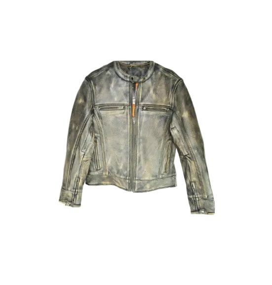 Men’s Brown Distressed Jacket w/ Venting (S-101)