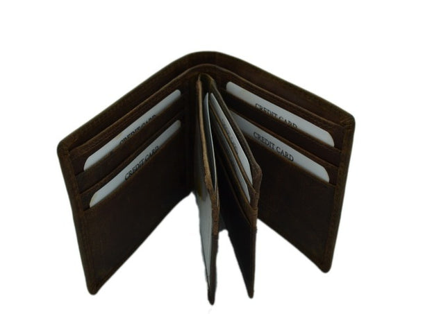 Rfid Brown Hunter Leather Wallet (S-426)