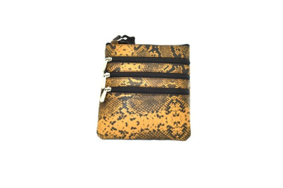 Snake Print Cross Body Leather Bag
