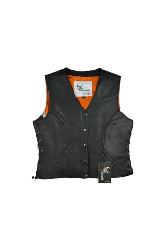 Black Snap Button Vest (S-1913 W)
