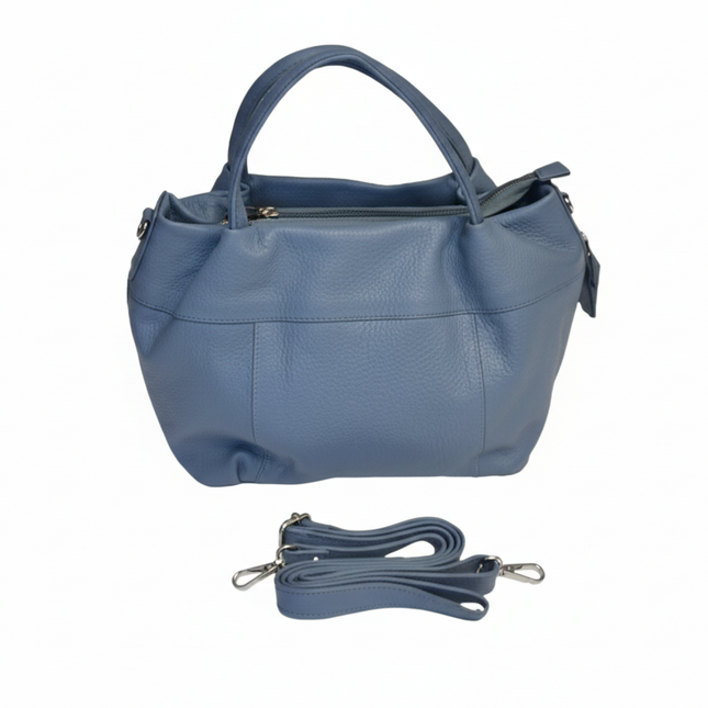Grey Leather Handbag (SN- 37)