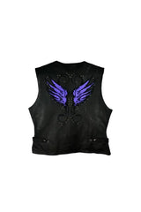 Black Purple Wing Vest (S-2366)
