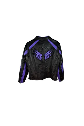 Black With Purple Wings Jacket (S-1100)
