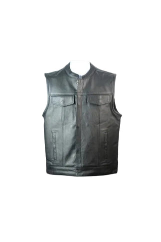 Plain Biker Vest (S-1889)
