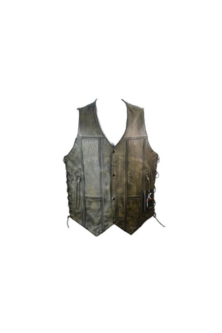 Distress Biker Vest (S- 1899)