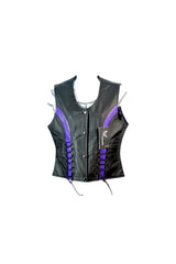 W Black Purple Vest (S- 1907)