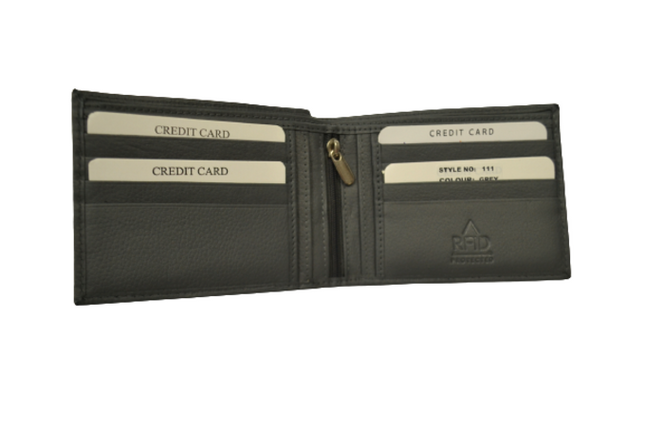 Grey Rfid Wallet (S-111)
